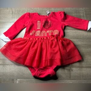 I ❤️ Santa Onesie Sparkly Dress